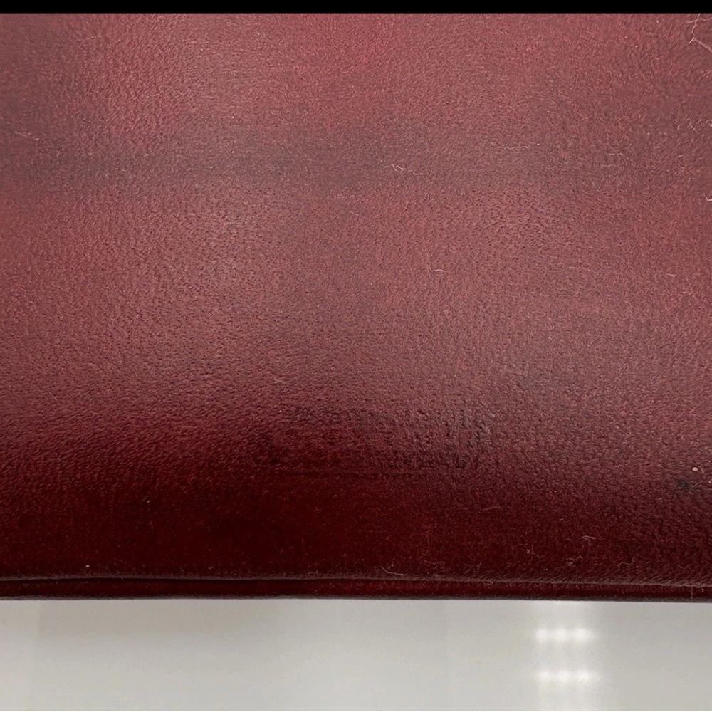 Vintage Coach Flat Card Wallet Skinny Case Red Glovetanned Leather - Picture 4 of 12